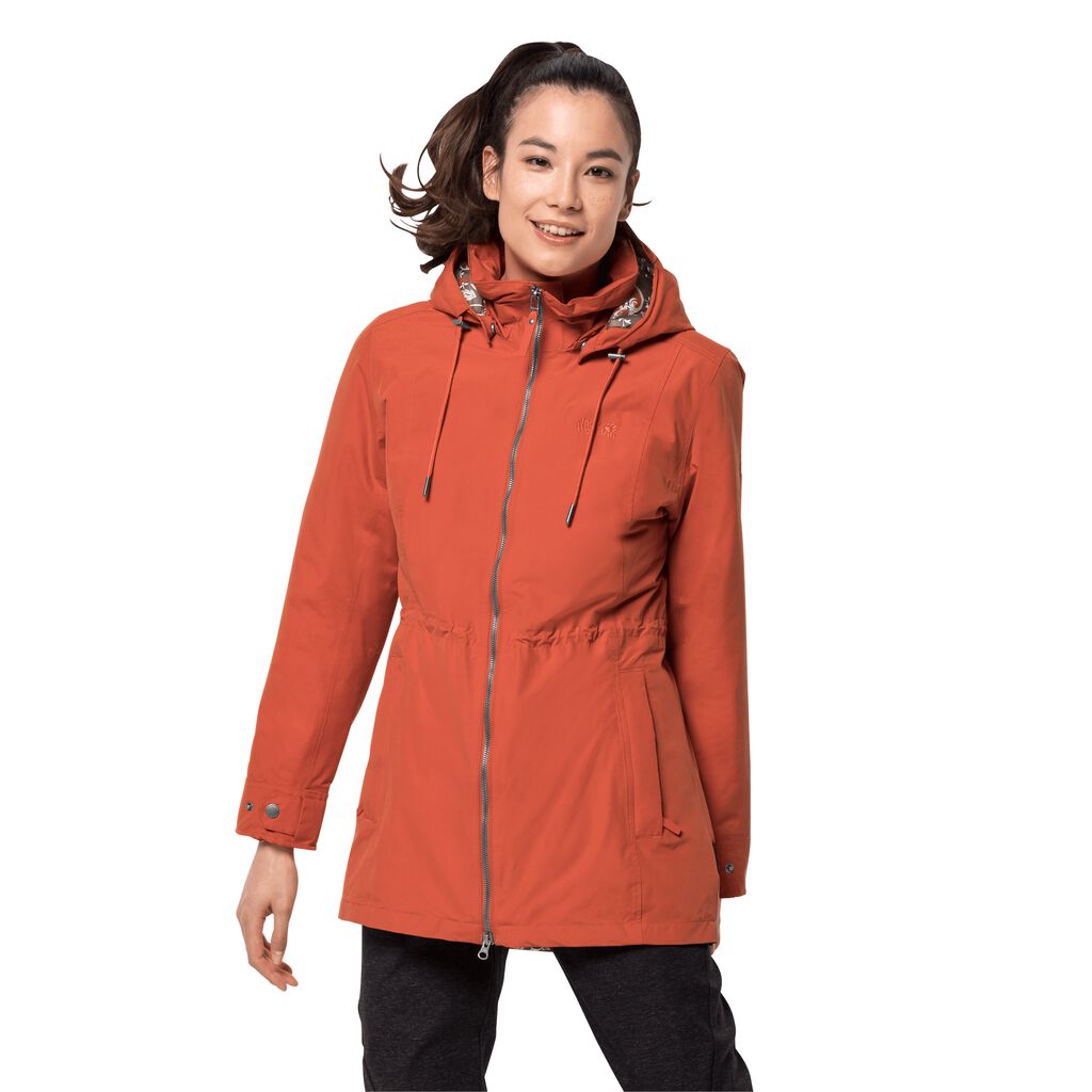 Jack Wolfskin WILDWOOD Vestes Femme Orange - YPOKZLI-07